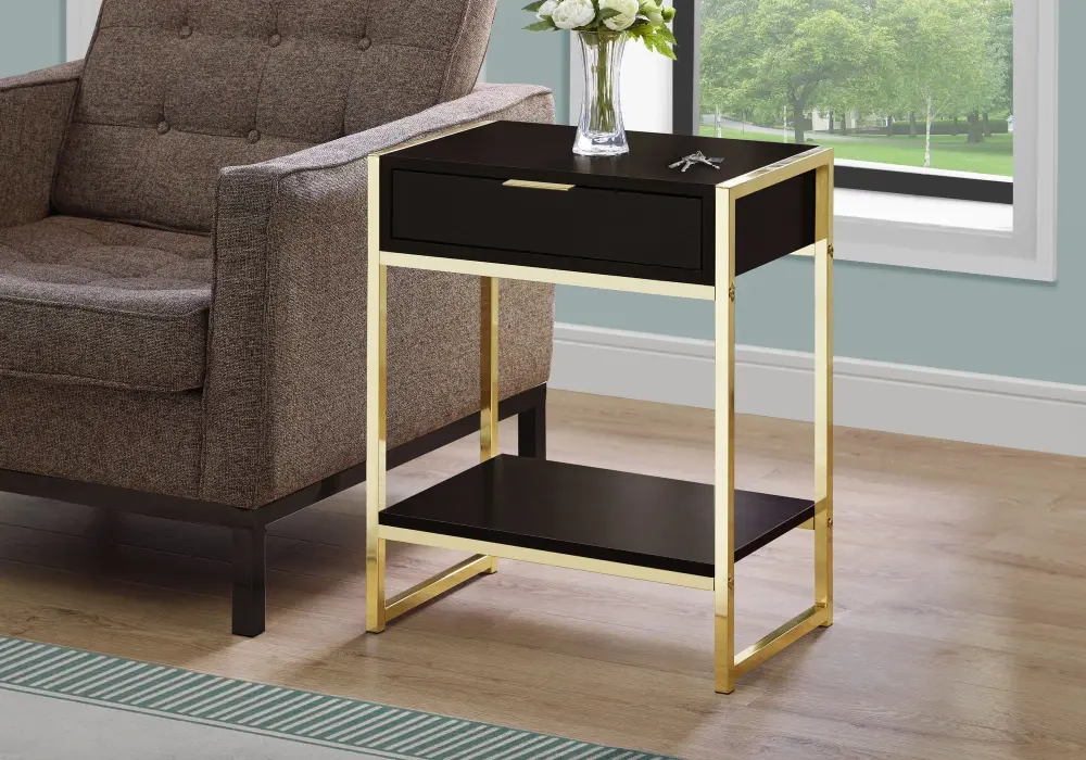 Accent Side Table, Storage Drawer, Spacious Stand-alone 36 Inches Wide