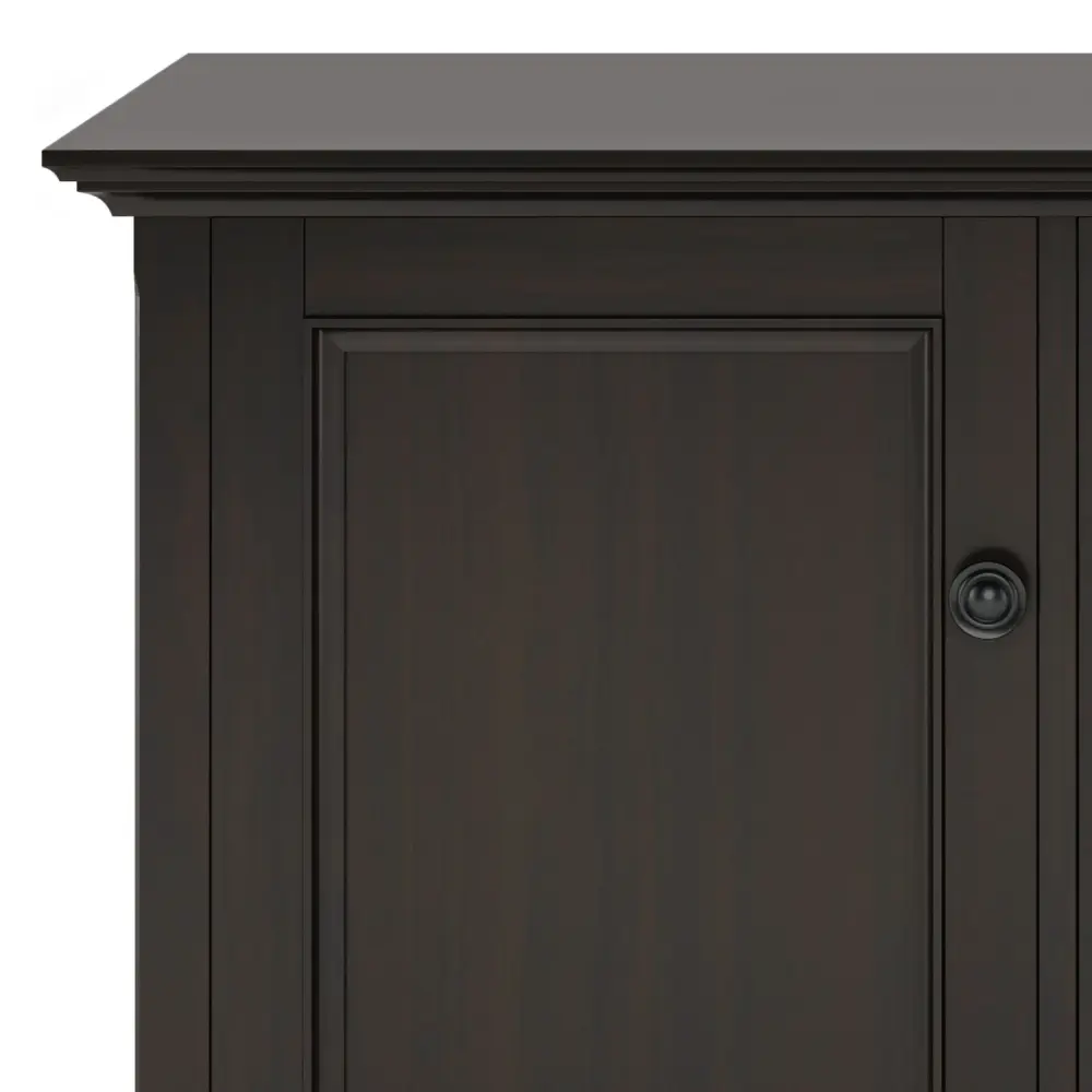 Amherst - Generous 3 Door Storage Cabinet - Hickory Brown USB Ports