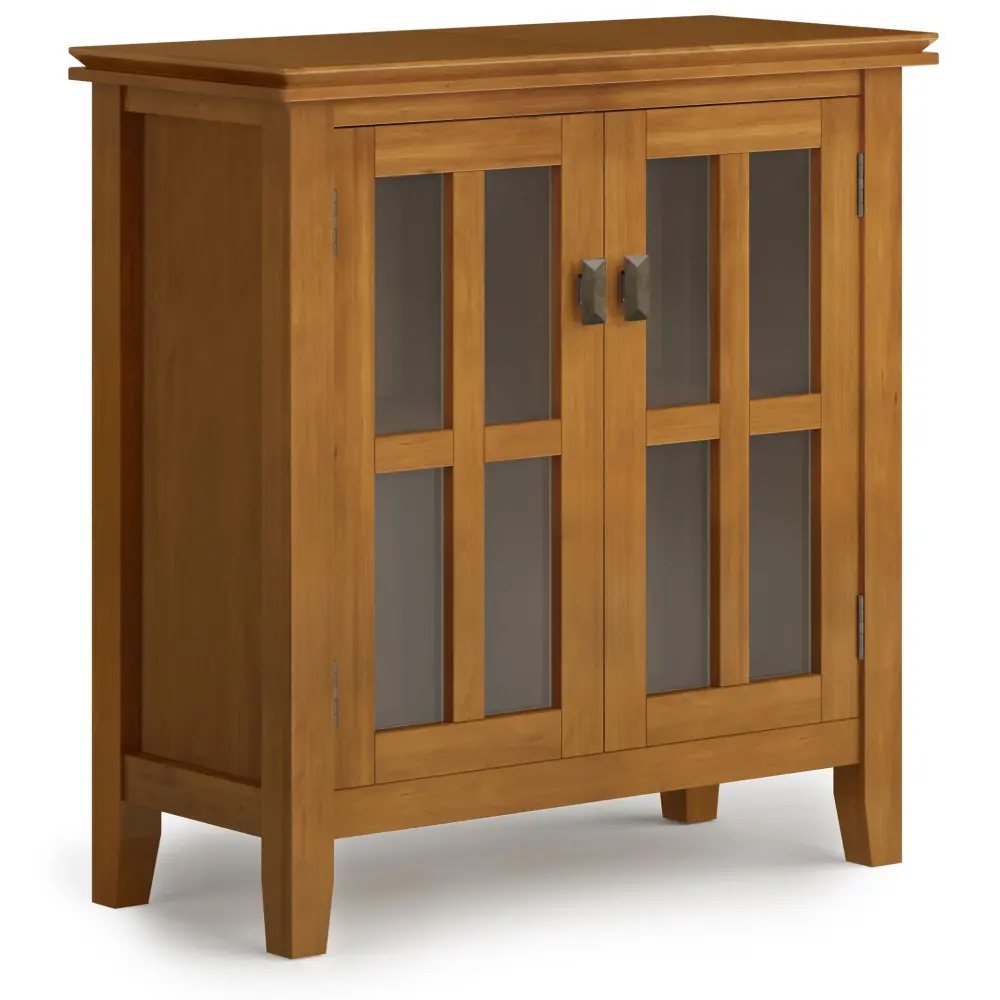 Solid Wood Artisan - Low Storage Cabinet - Honey Espresso