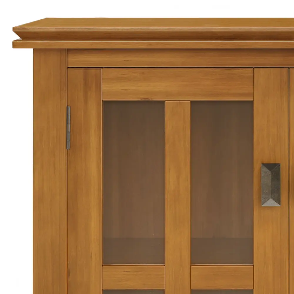 Solid Wood Artisan - Low Storage Cabinet - Honey Espresso