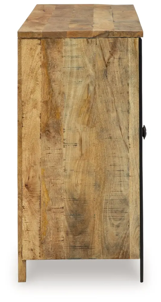 Solid Wood Camney - Accent Cabinet - Brown / Midnight