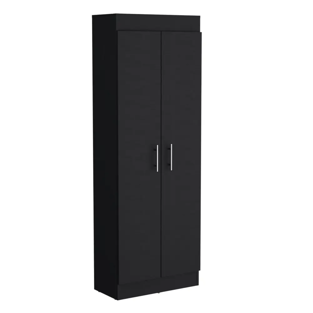 Solid Wood Clinton - Pantry Cabinet Kitchen Storage - Charcoal