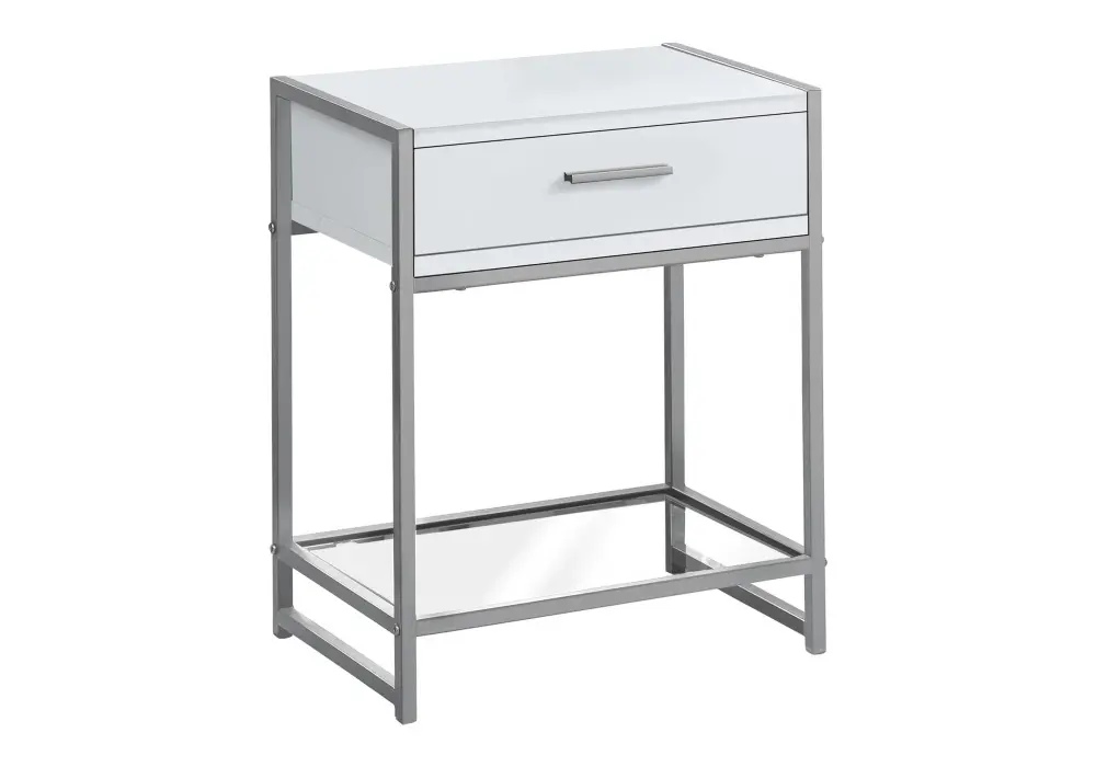 Versatile Accent Side Table, Storage Drawer Storage Shelf