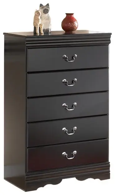 Huey Vineyard - Five Drawer Chest - Charcoal