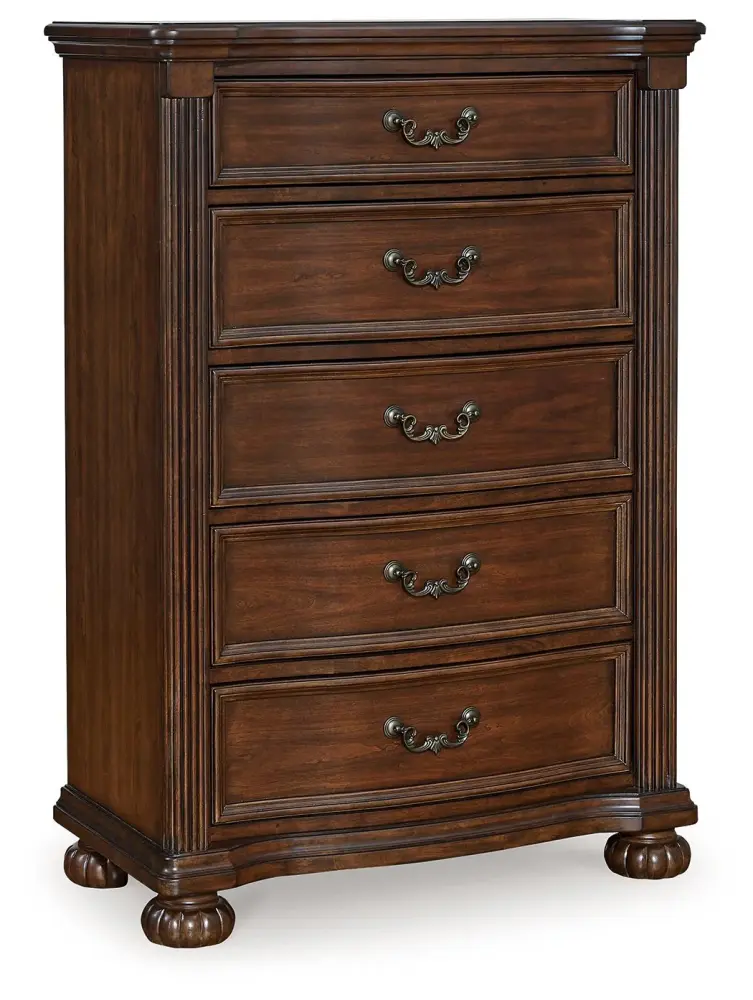 Lavinton - Five Drawer Chest - Taupe UL Certified Wood Finish