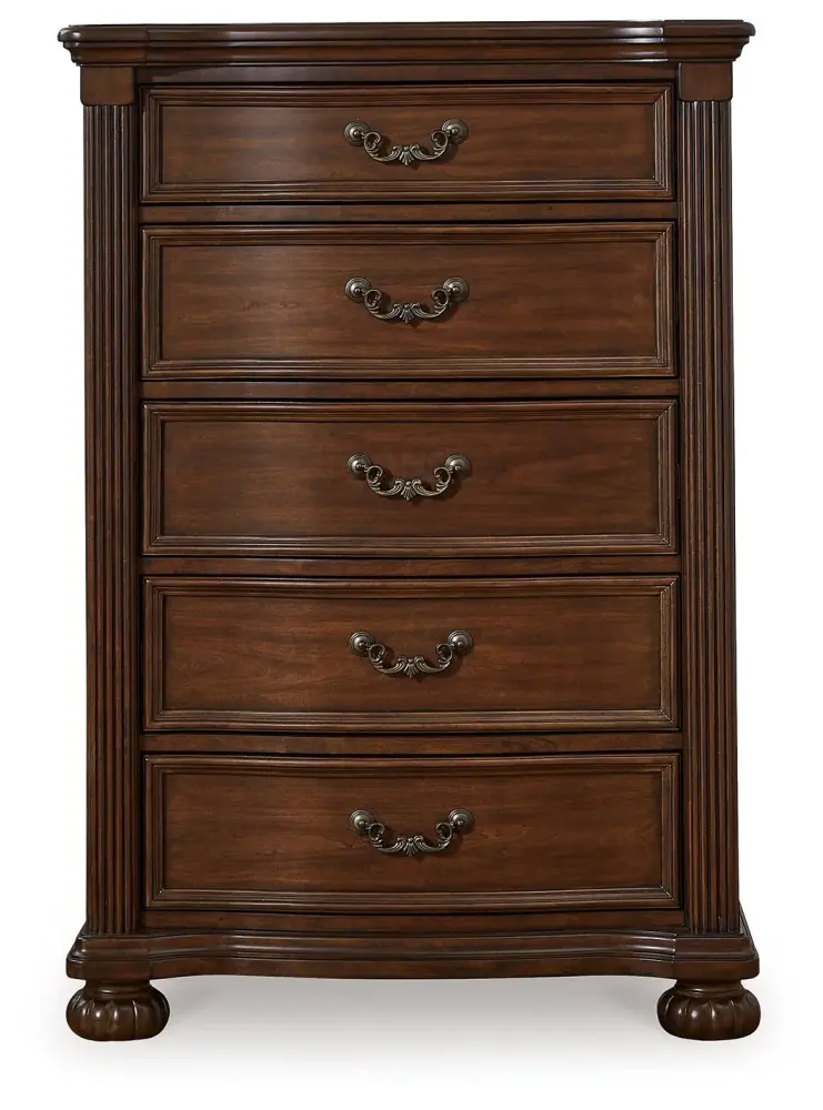 Lavinton - Five Drawer Chest - Taupe UL Certified Wood Finish