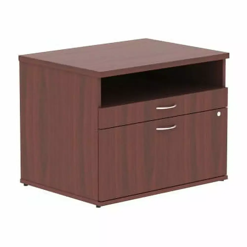 Lorell Relevance Series Mahogany Laminate 2-Drawer Office Credenza Professional Spaces