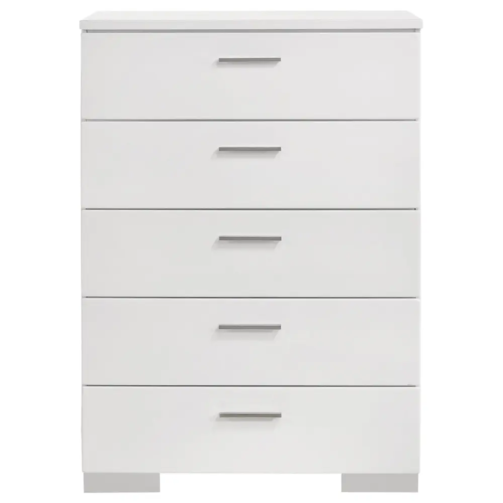 Diamond Modern Furniture COA Felicity 5-Drawer Chest 203505