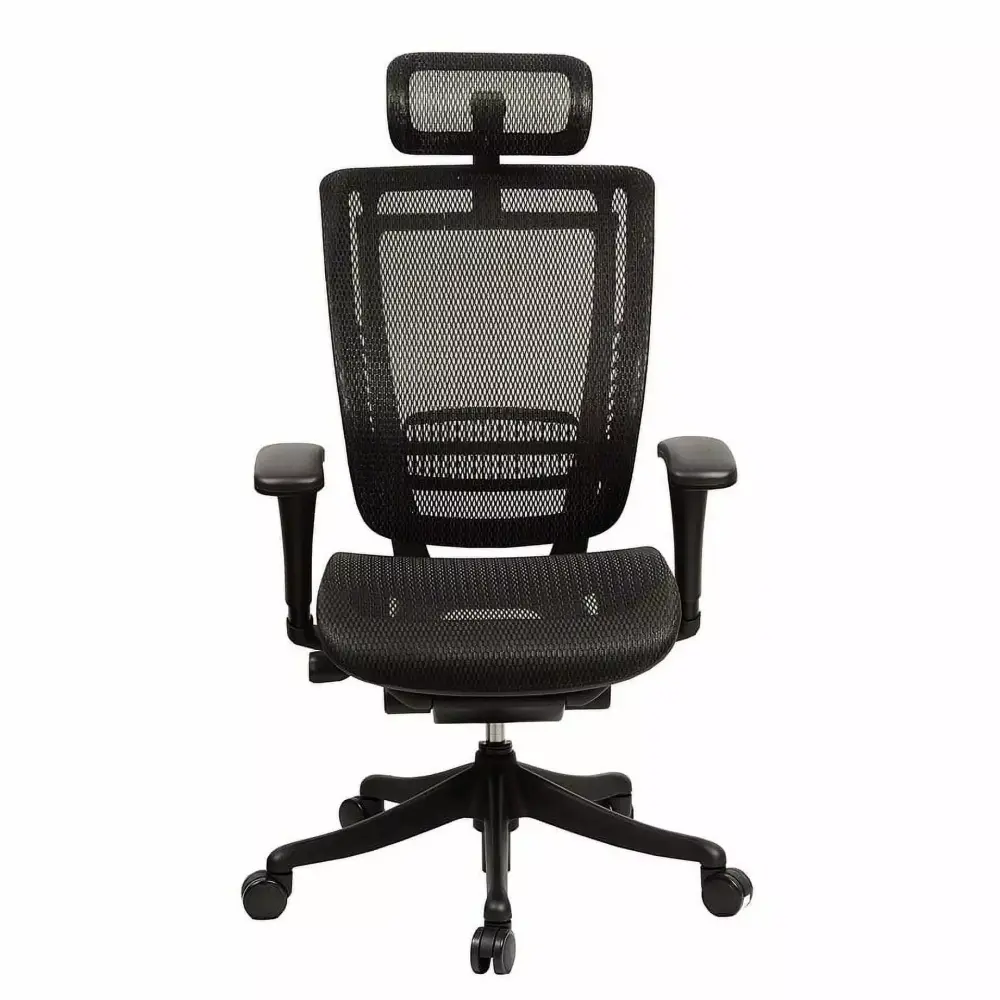 GM Seating Enklave Black Mesh Executive High Swivel Chair Headrest