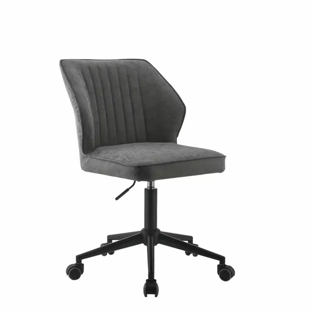 Swivel Office Chair Stitching Details Starbase Gray Saltoro Sherpi