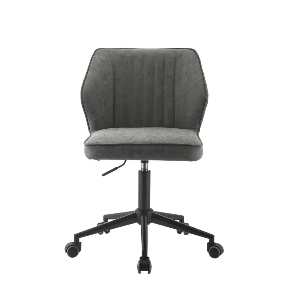 Swivel Office Chair Stitching Details Starbase Gray Saltoro Sherpi