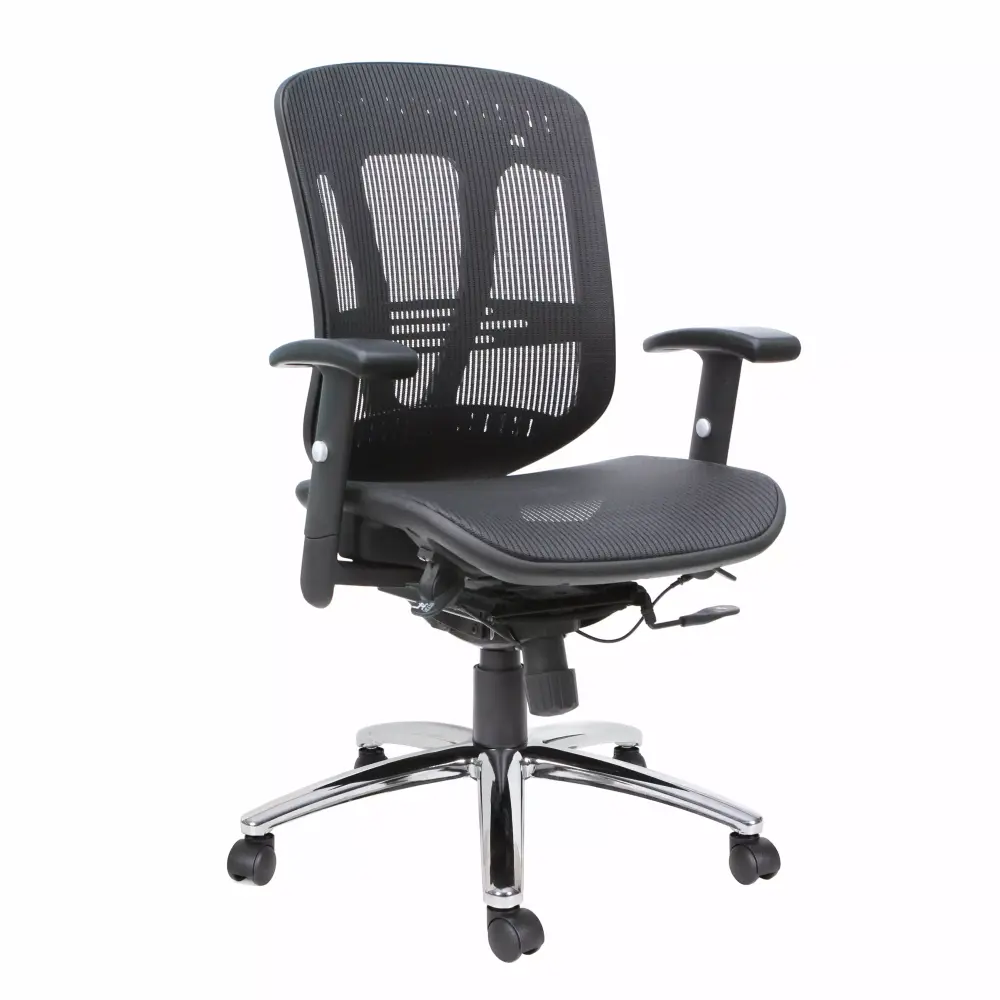 TygerClaw 23.2 Managers Chair Lumbar Support Swivel 200 lb Capacity Black