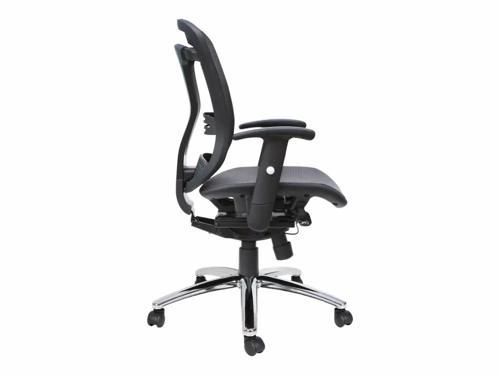 TygerClaw 23.2 Managers Chair Lumbar Support Swivel 200 lb Capacity Black