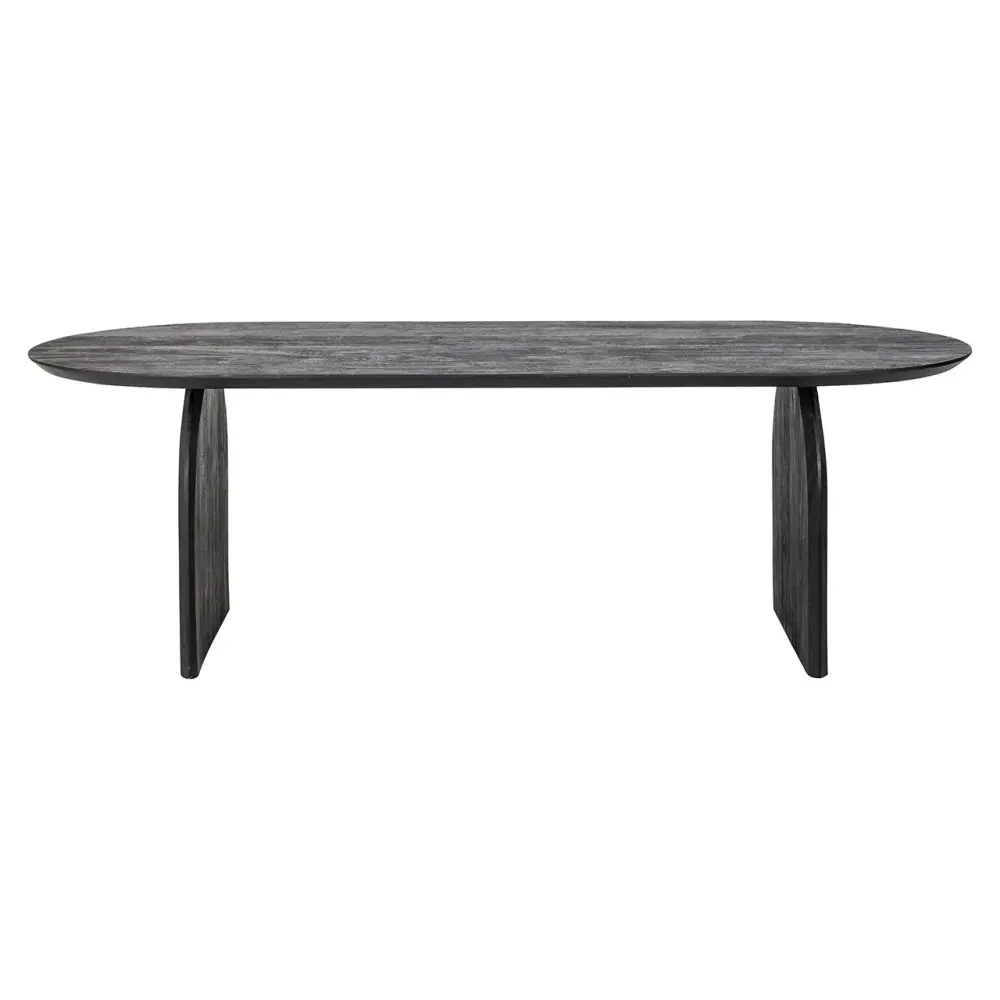 BPA-Free Plastic Hudson Oval Dining Table - Ebony