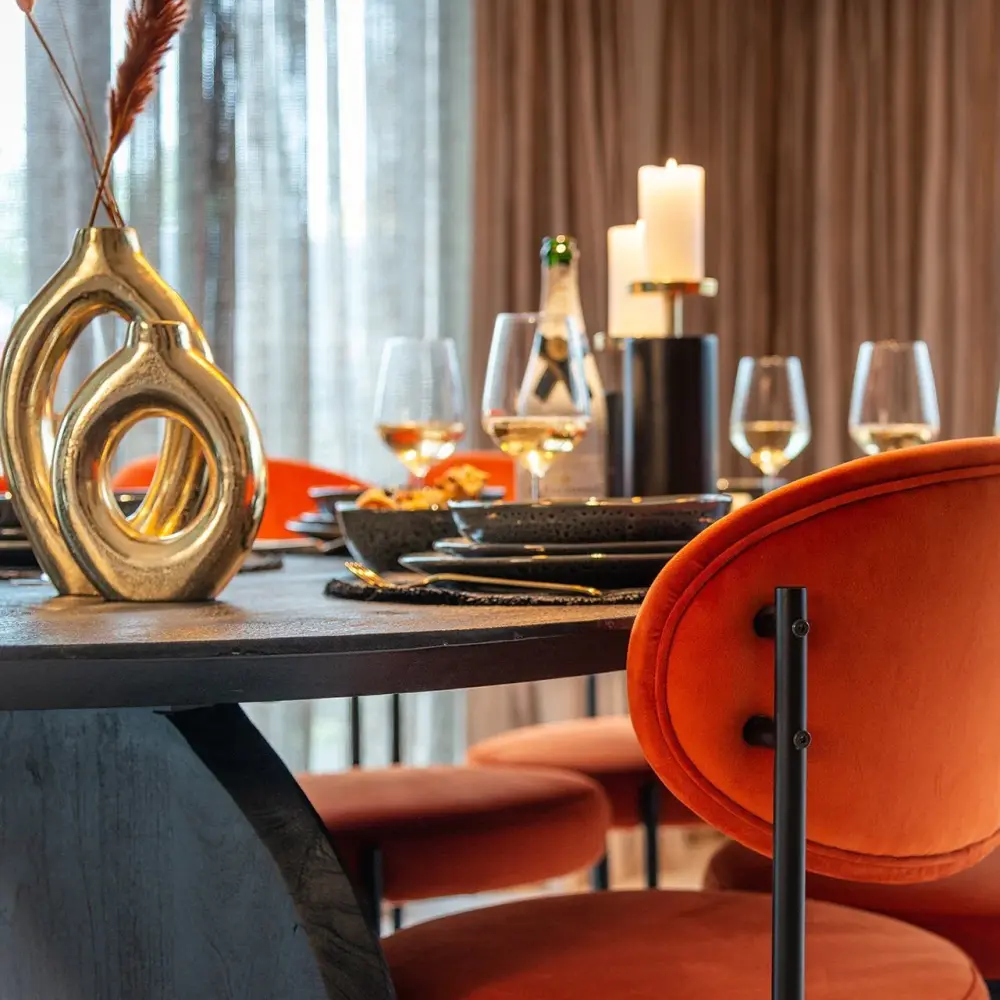 BPA-Free Plastic Hudson Oval Dining Table - Ebony