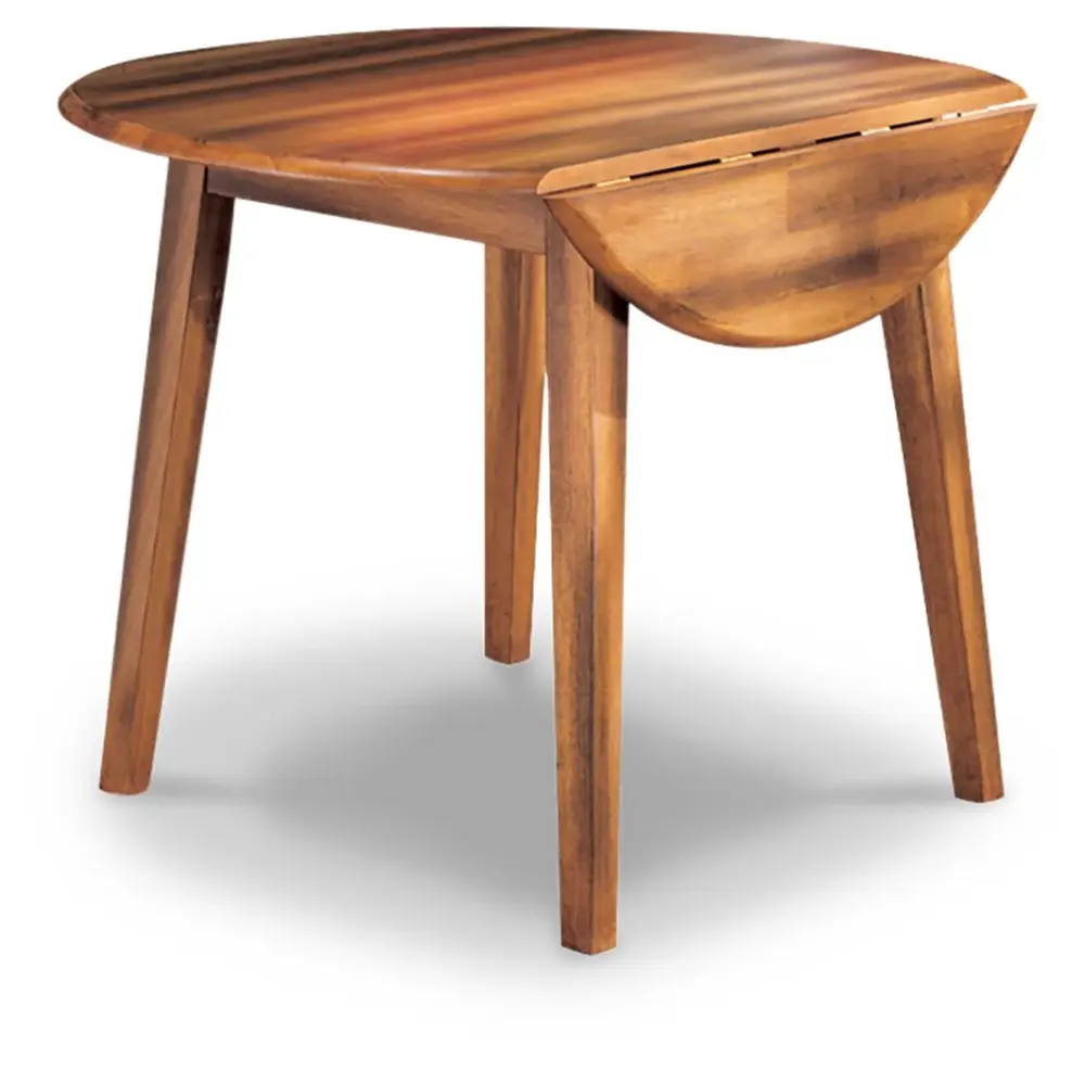 Commercial Grade Berringer - Round DRM Drop Leaf Table - Rustic Chestnut