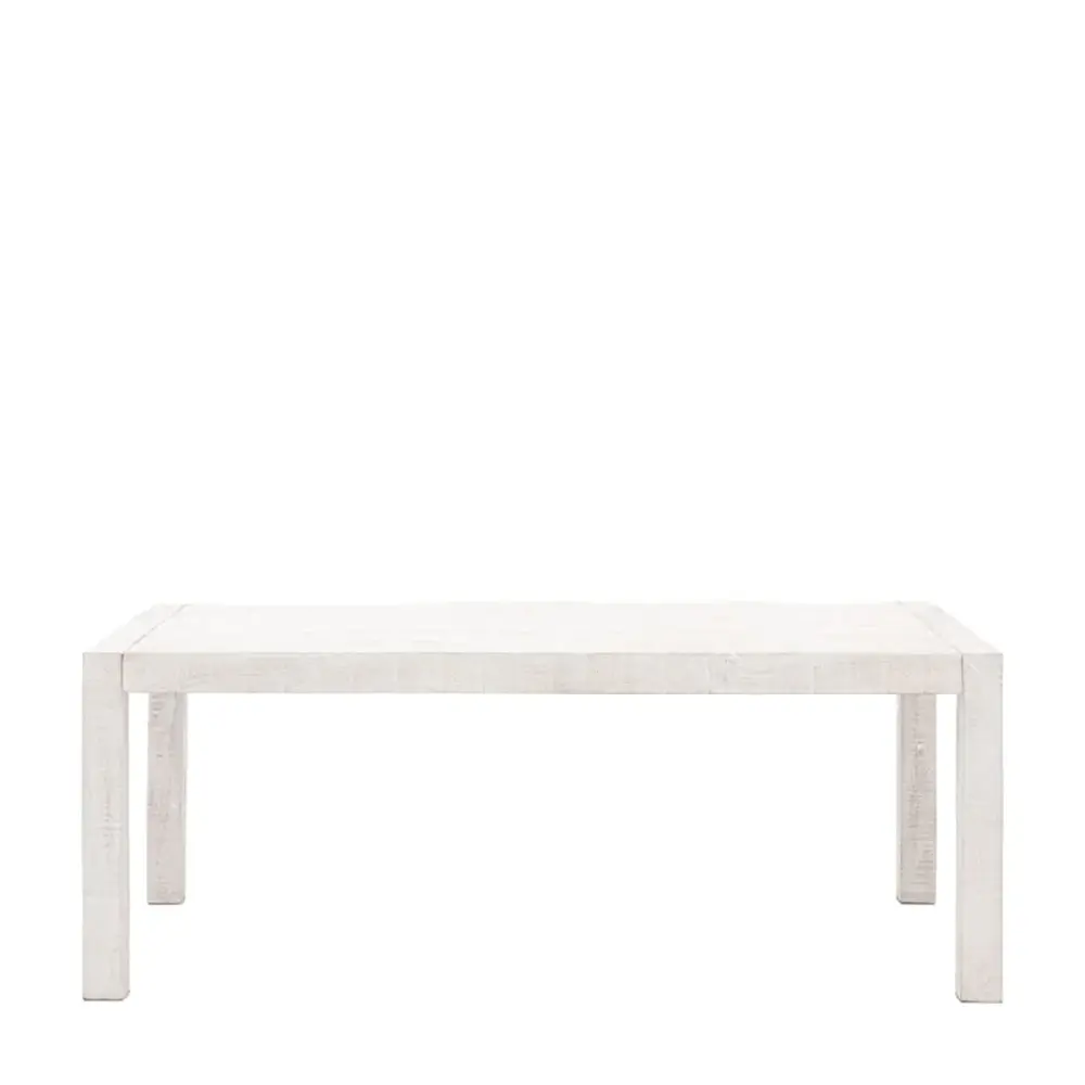 Commercial Grade Inca Rectangular Dining Table - Whitewash