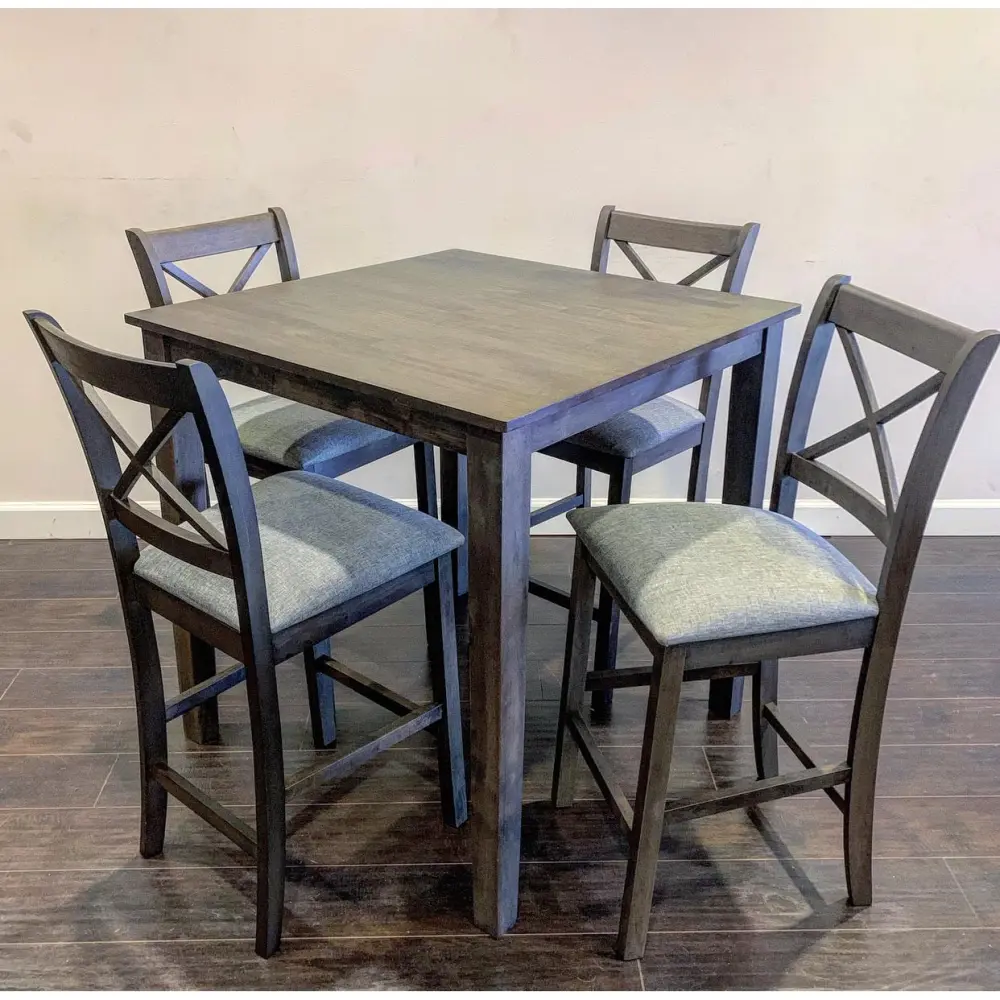 Diamond Modern Furniture HH Tahoe 5 pc Counter Height Dinette Tahoe - Grey