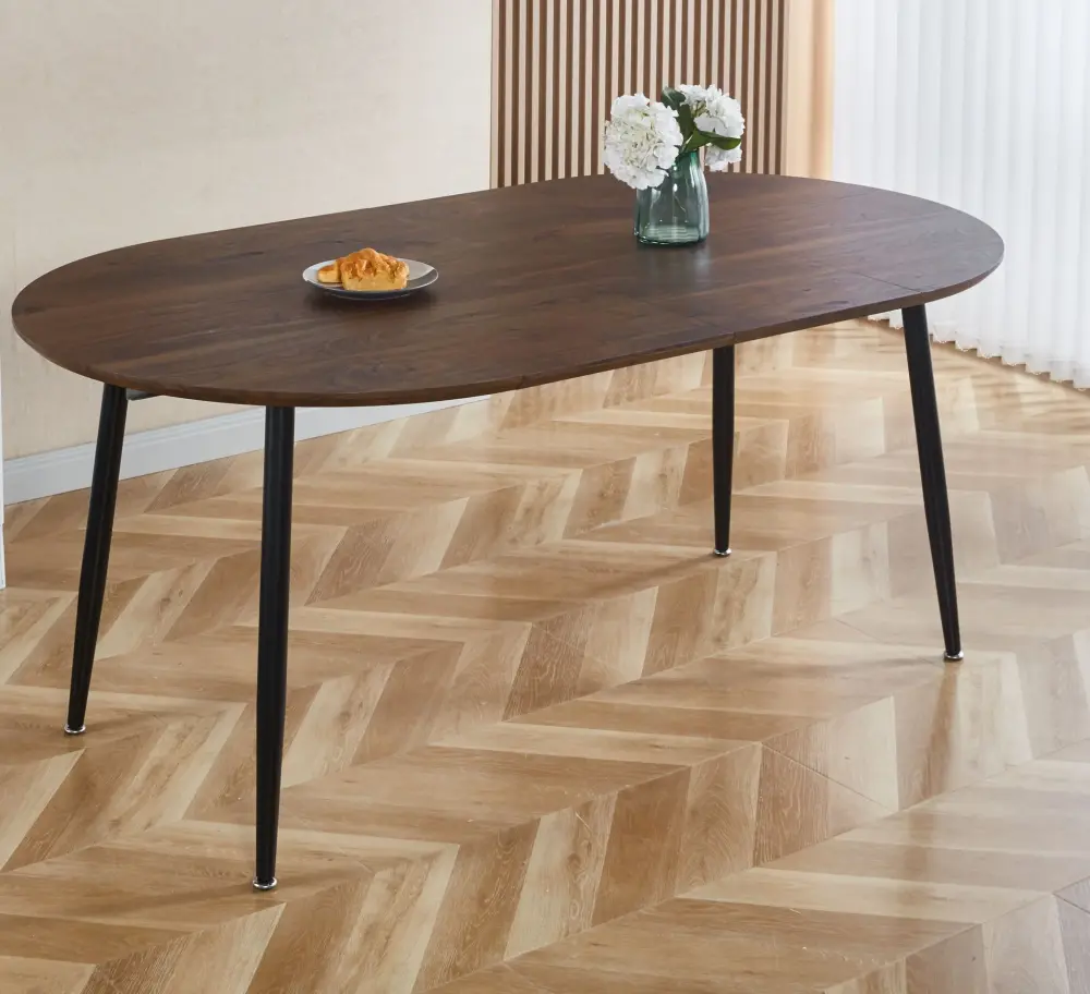Elegant Tempered Glass Extensible Table, Dining Table, Office Table, Coffee Table Metallic Leg