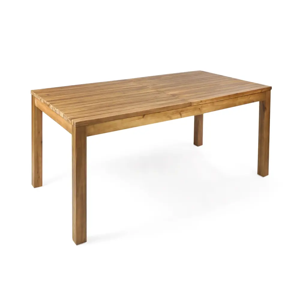 Wilson - Expandable Dining Table Slat Design - Teakwood Acacia Wood