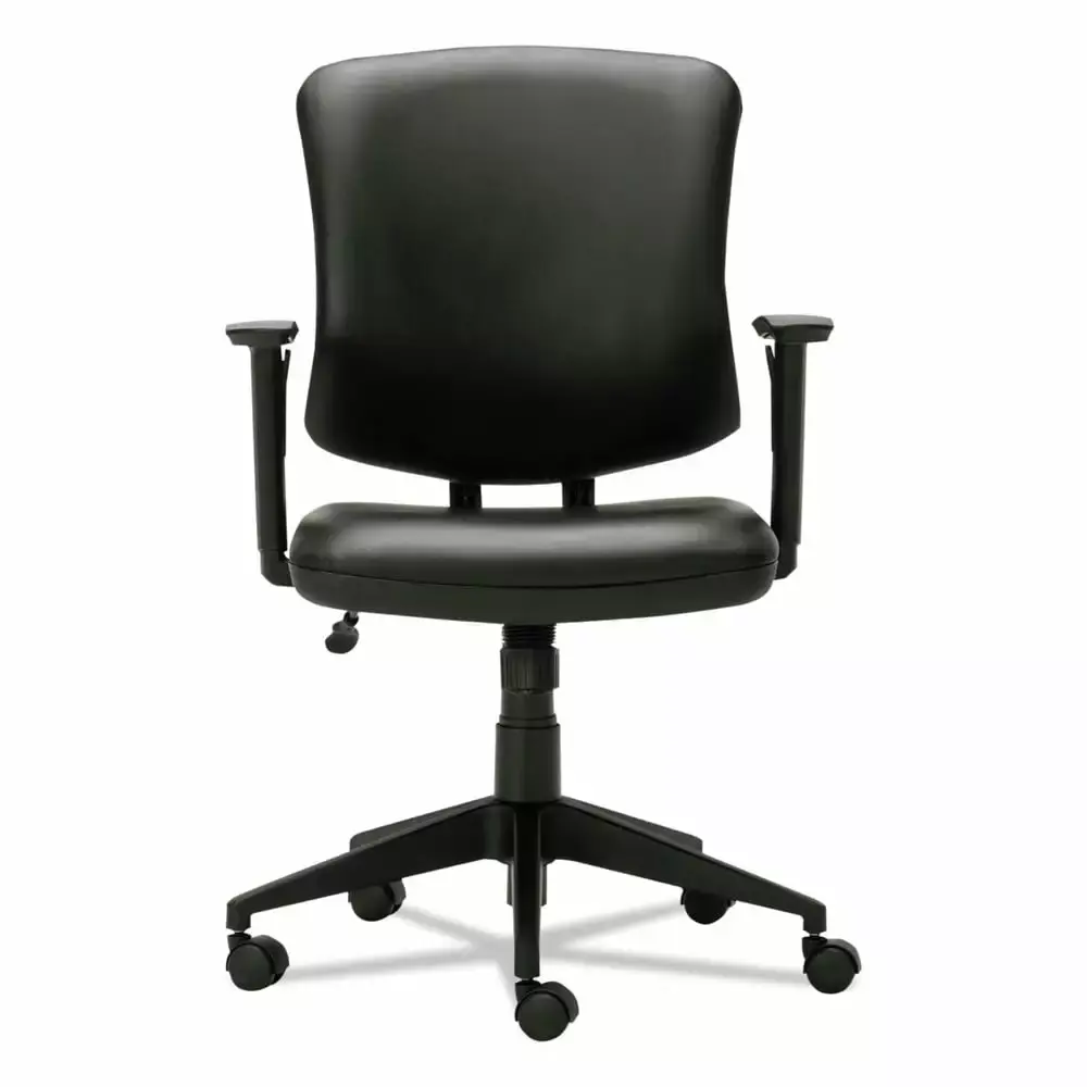 Alera Everyday Task Office Chair Bonded Leather Seat and Back Supports Up to 275 lb Black