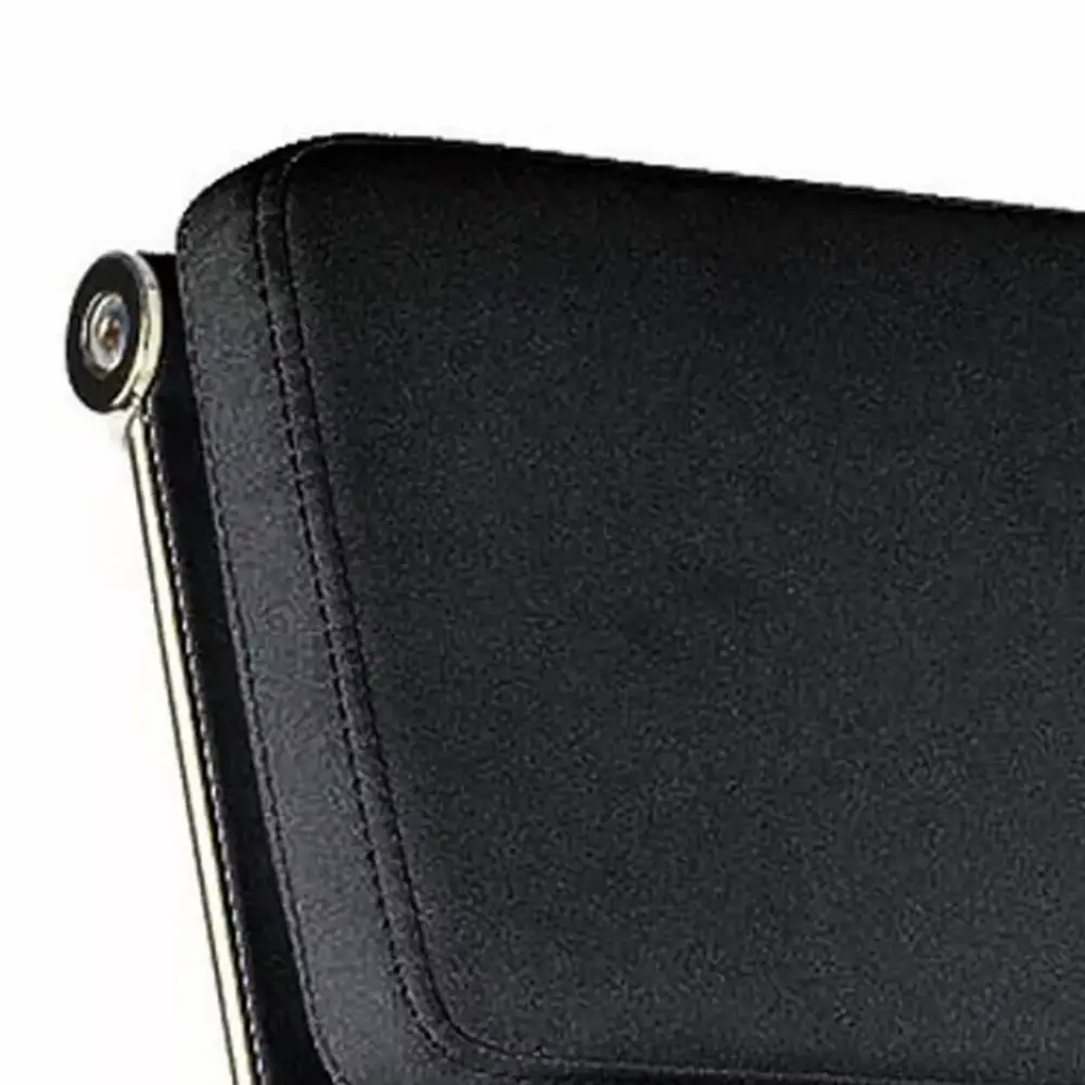 BenJara Elle 20 Inch Low Back Swivel Office Chair Cushioned Rolling Wheels Brown