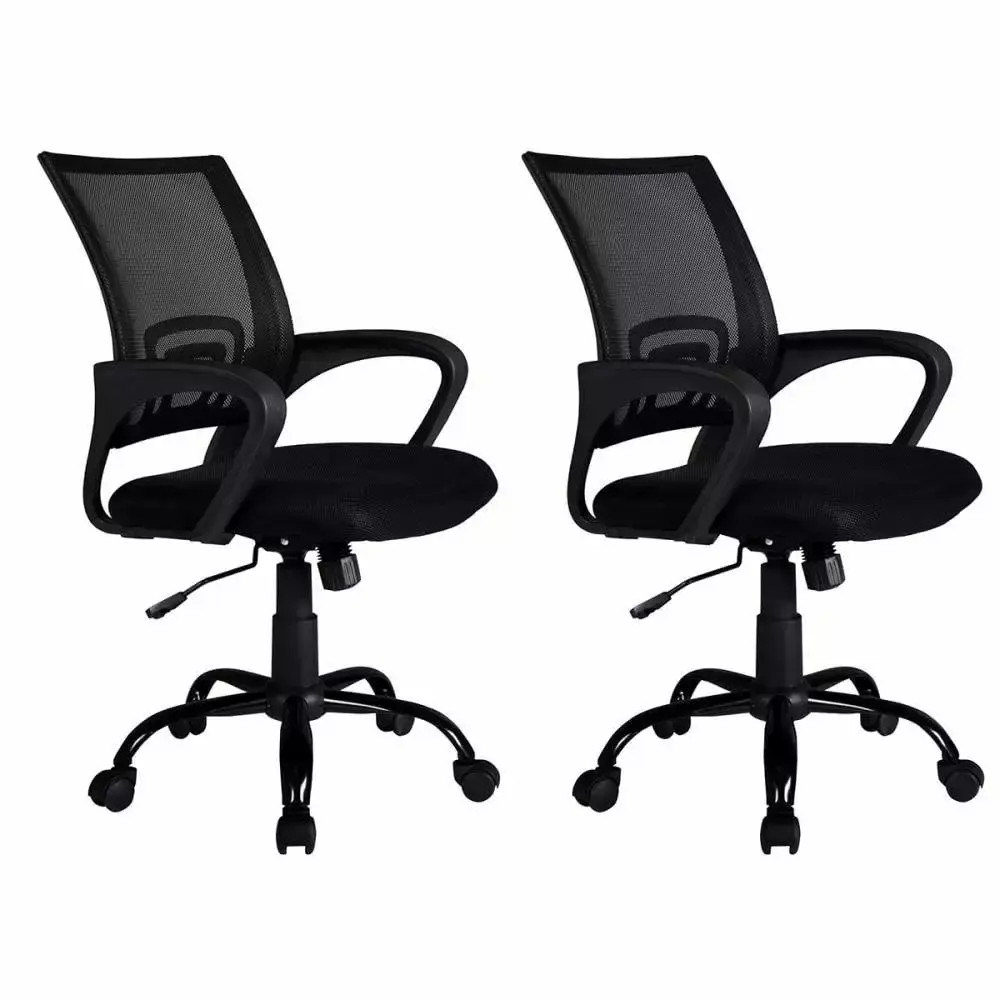 Ergonomic Mesh Computer Office Desk Midback Task Chair Metal Base Set 2 BestOffice
