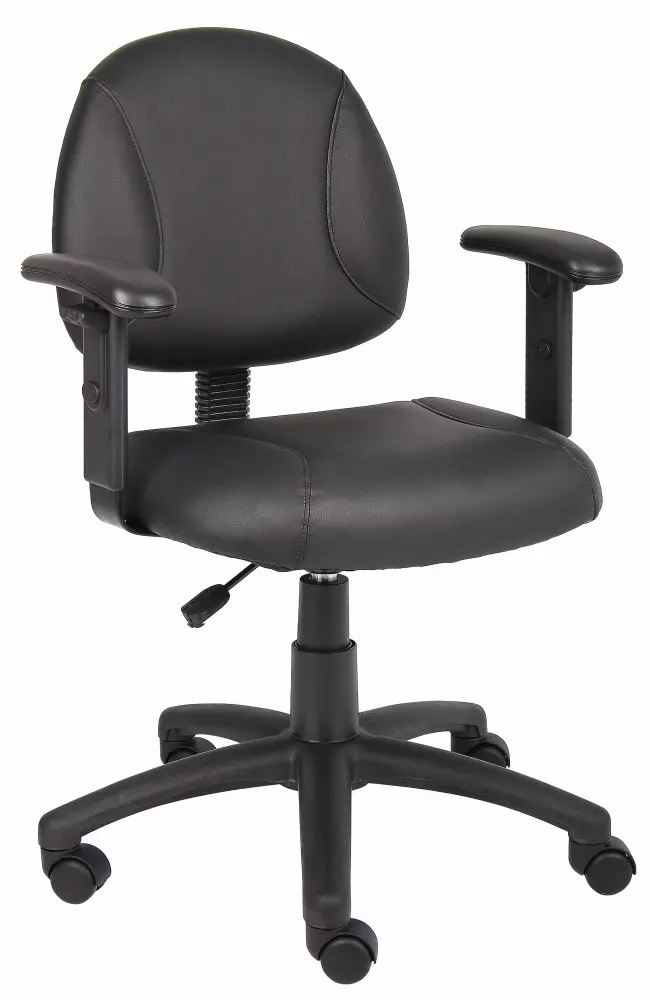 BOSS Office Products B306 Black Task Chair Ergonomic Office Chair Adjustable Height
