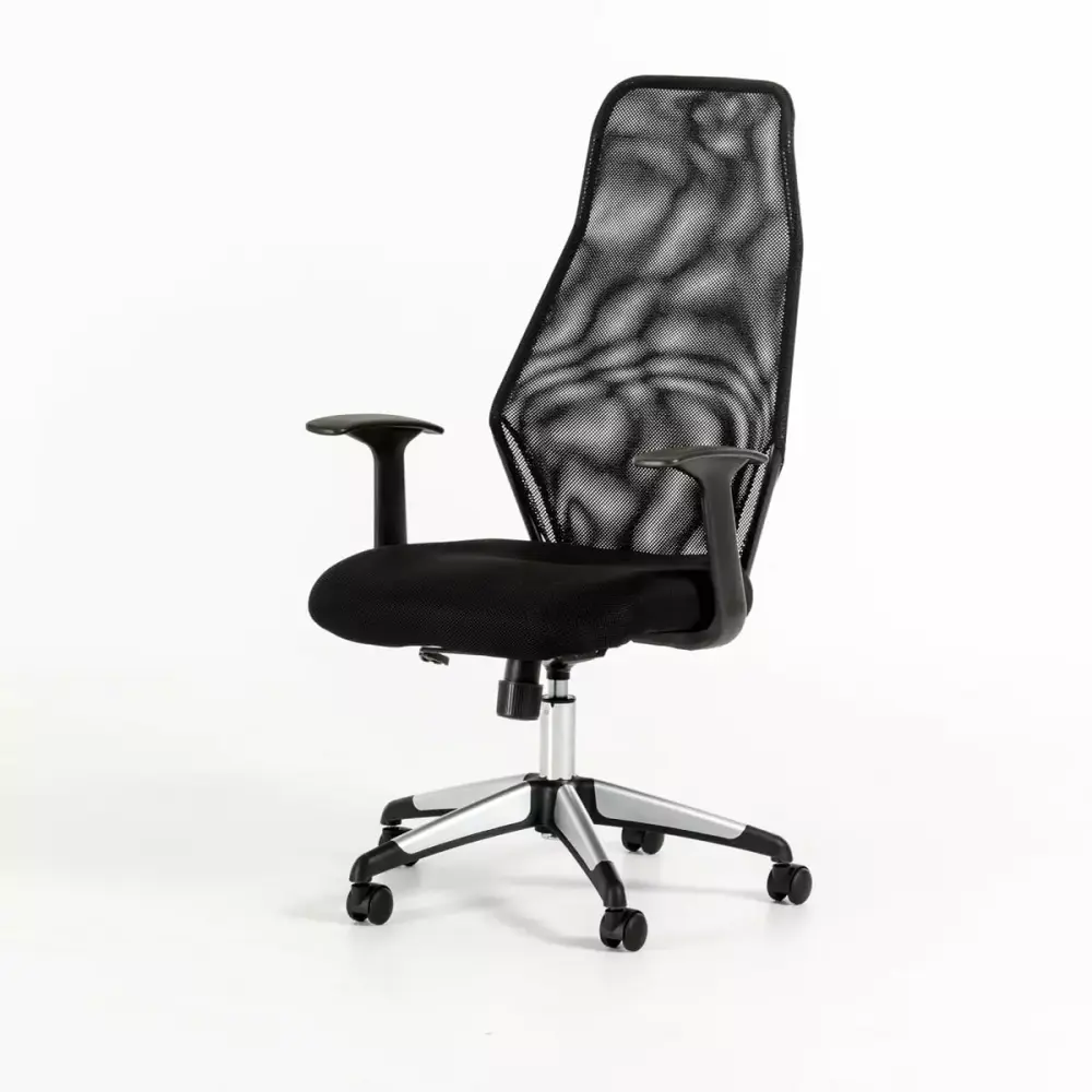 48 Inch Black Plastic and Steel Office Chair HomeRoots