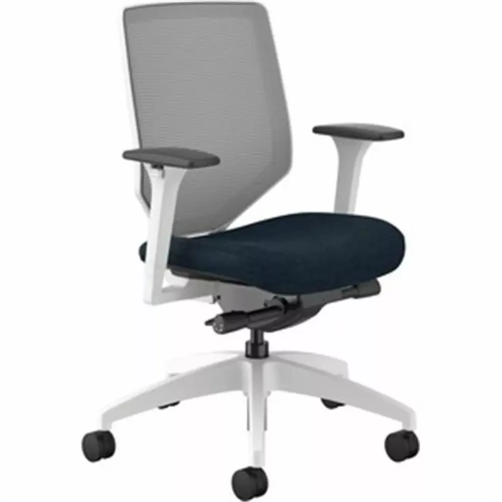 HON Solve Designer White Frame Mid-back Task Chair Contemporary Office Furniture