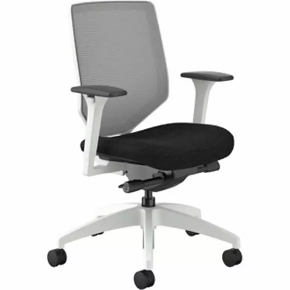 Solve Designer White Frame Mid-Back Task Chair Modern Office Chair Juki Furniture