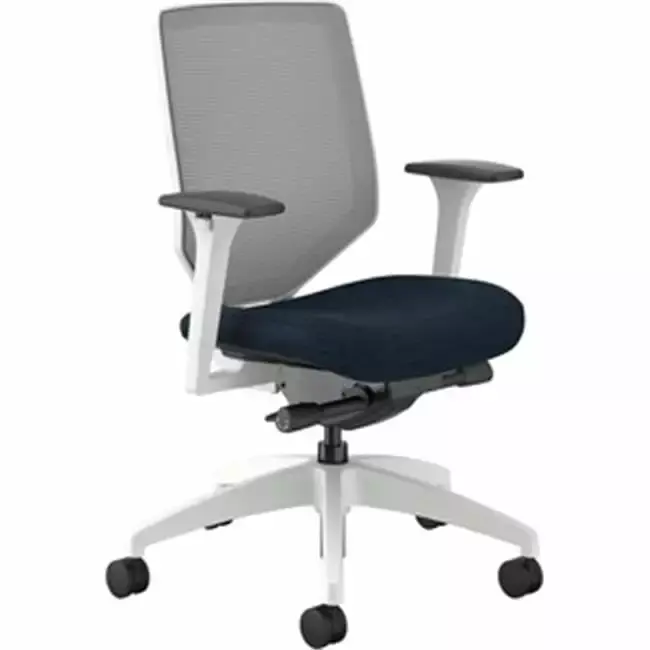 Solve Designer White Frame Mid-back Task Chair Modern Office Seating Juki Furniture