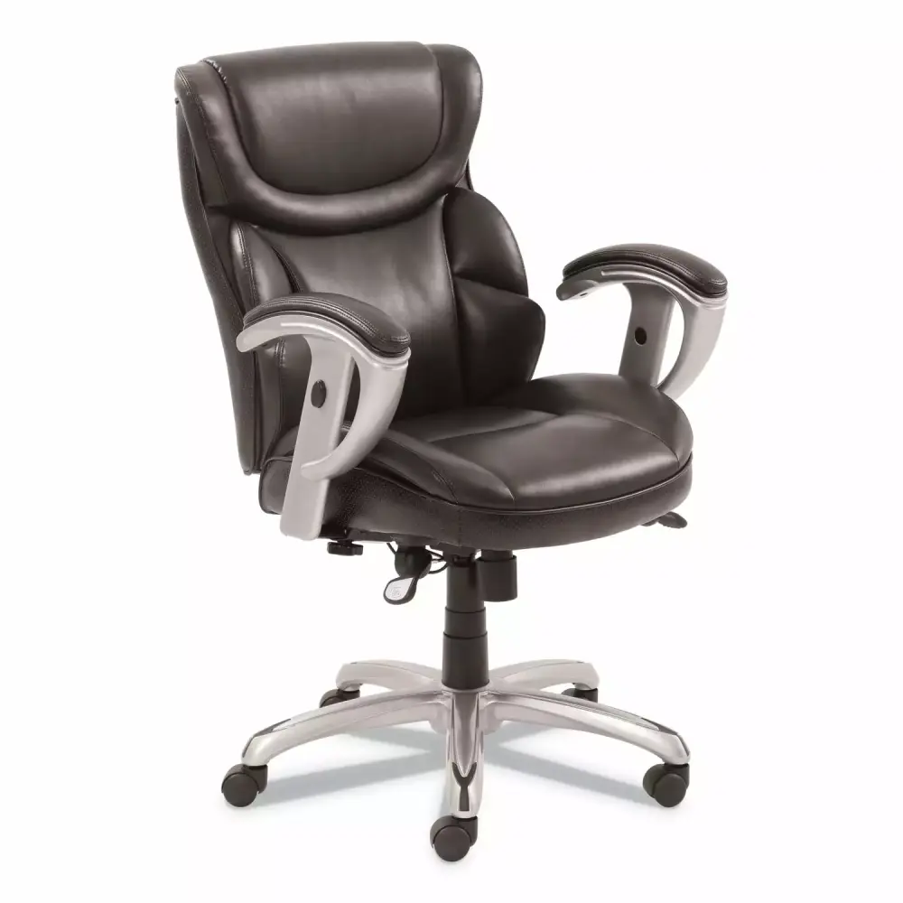 SertaPedic Emerson Task Chair Brown Seat Back Silver Base Supports 300 lbs LF Products Pte