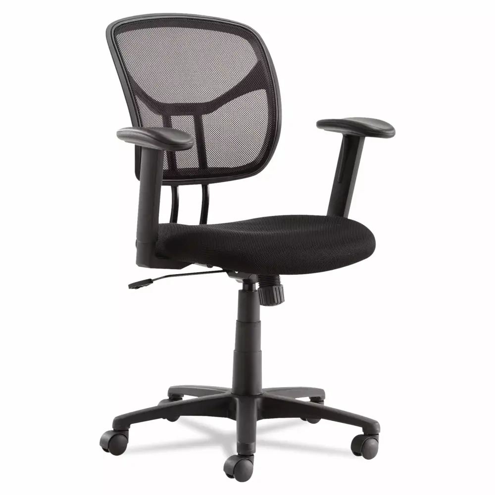 OIFMT4818 Mesh Task Chair Adjustable Arms 250 lb Capacity Black