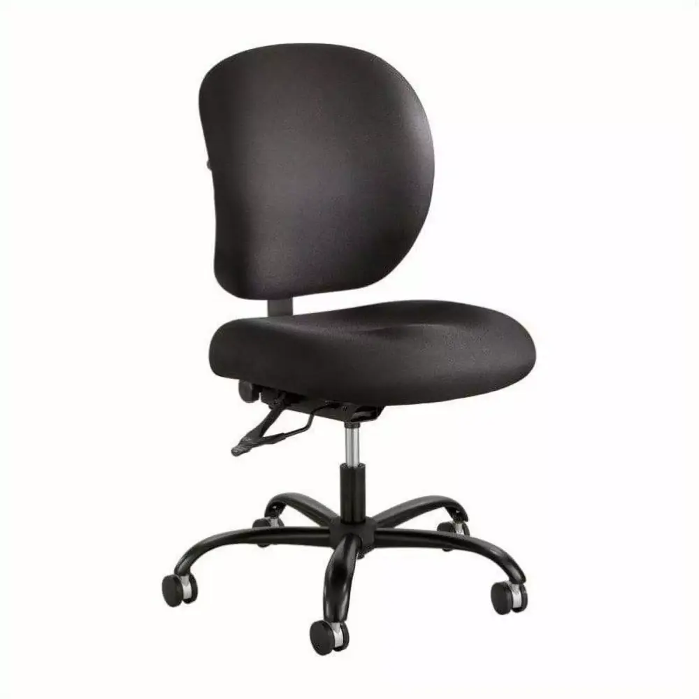 Scranton & Co Armless Black Task Office Chair Compact Spaces