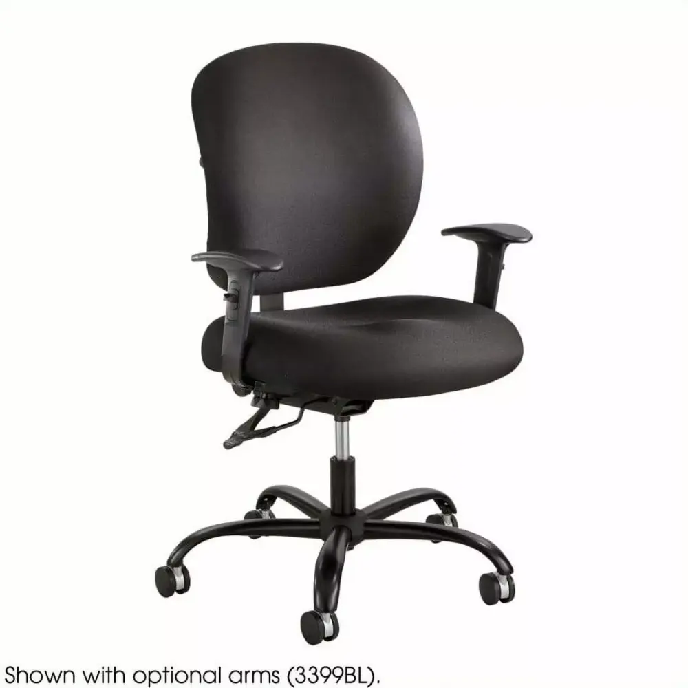 Scranton & Co Armless Black Task Office Chair Compact Spaces