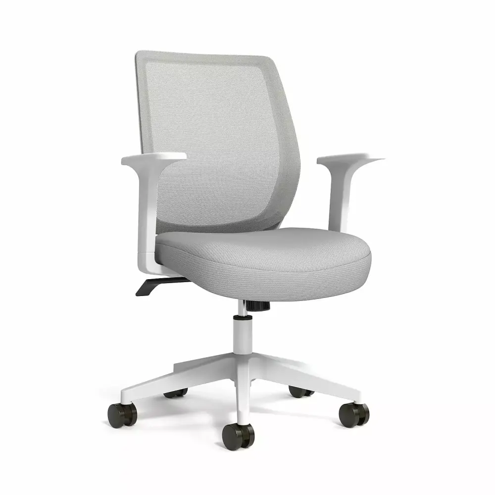 Union & Scale Essentials Mesh Back Fabric Task Chair Gray 2 Pack WorkLife Brands