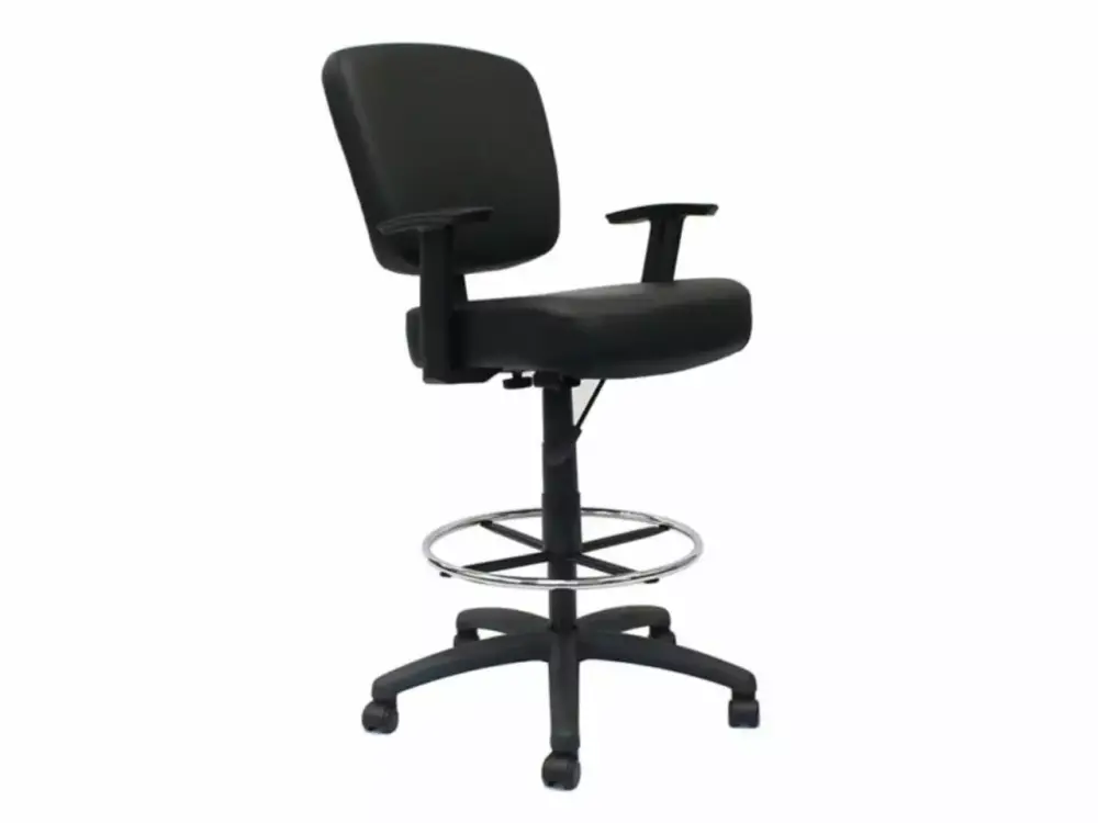 Boss Office Products Transitional Black Oversized Task Chair Stool Office or Home