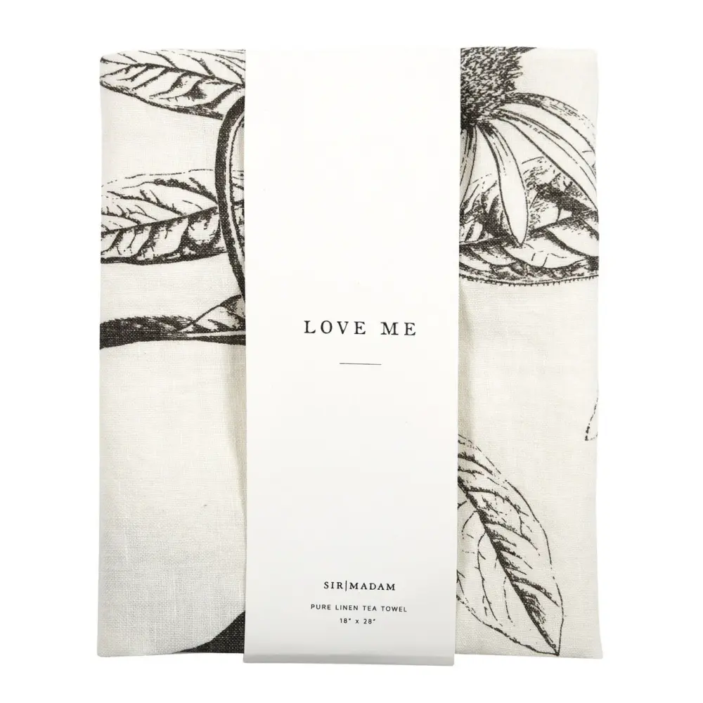 Heavy Duty Love Me Pure Flax Tea Towel