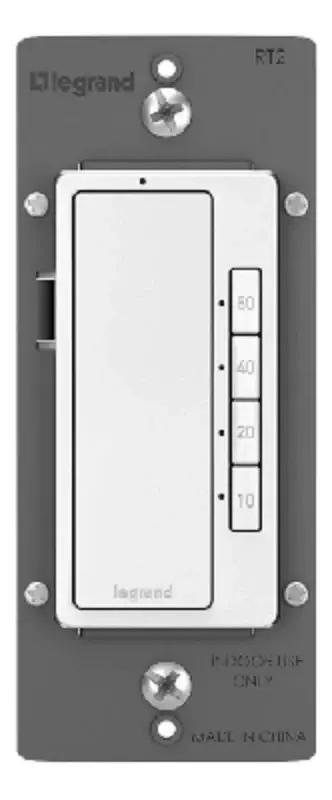 Legrand radiant RT2W Lcd Timer, 15 , 120 V, 600 W, 10, 20, 40, 60 min Time Setting, White