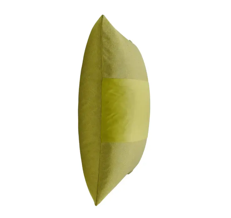 Indoor/Outdoor Chartreuse Banded Throw Pillow