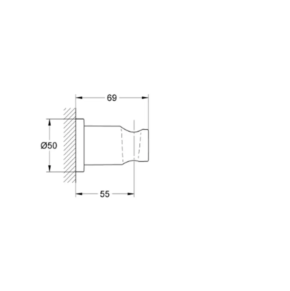 Grohe Rainshower Wall Holder Round Brushed Cool Sunrise - 27074GN0 - Crucial Shower Accessory