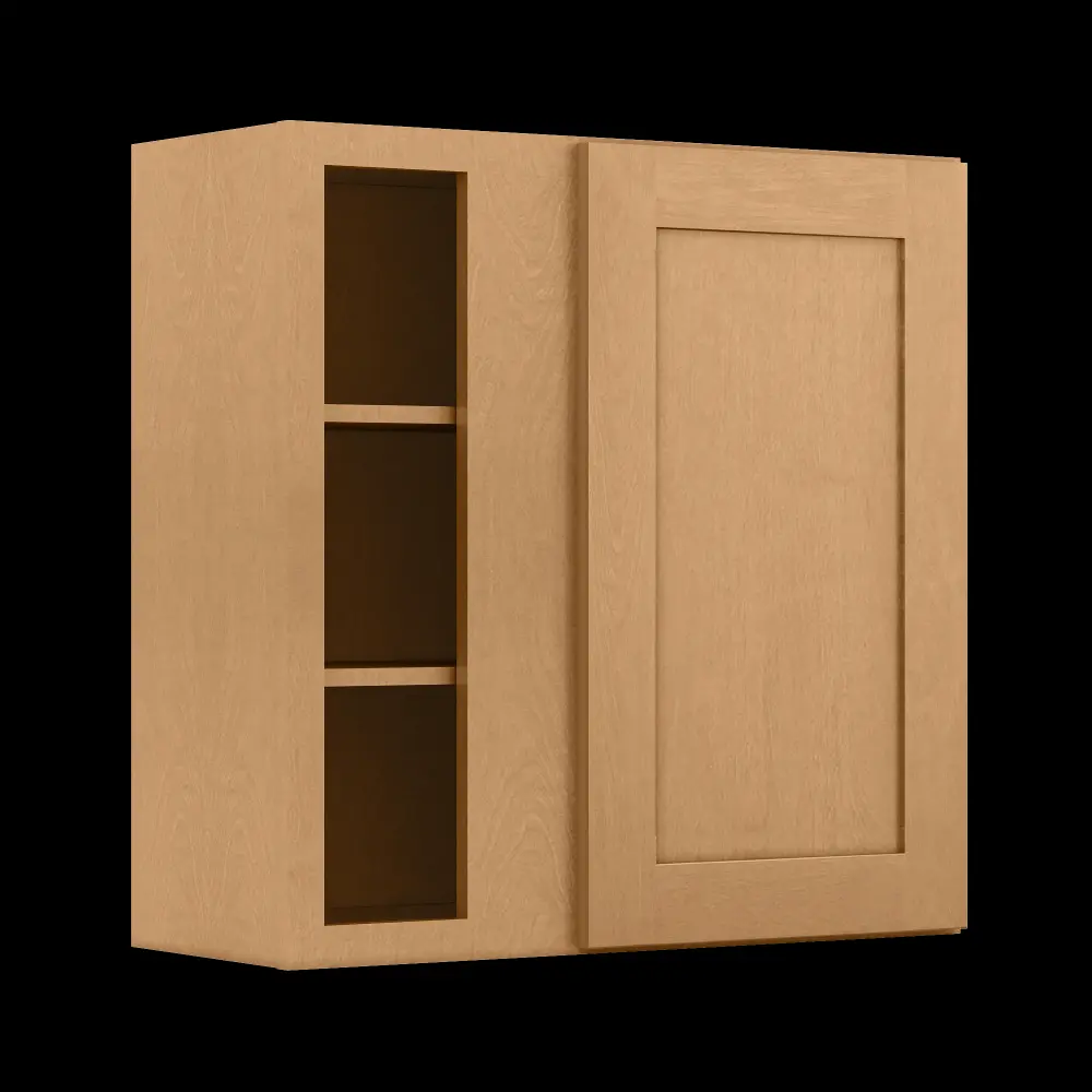 Square Corner Wall Blind Convertible Kitchen Cabinet SC3030 Shaker Toffee LessCare 30 . width 30 . height 12 . depth