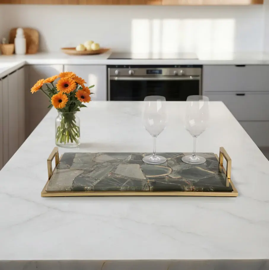 Timor Green Agate Tray