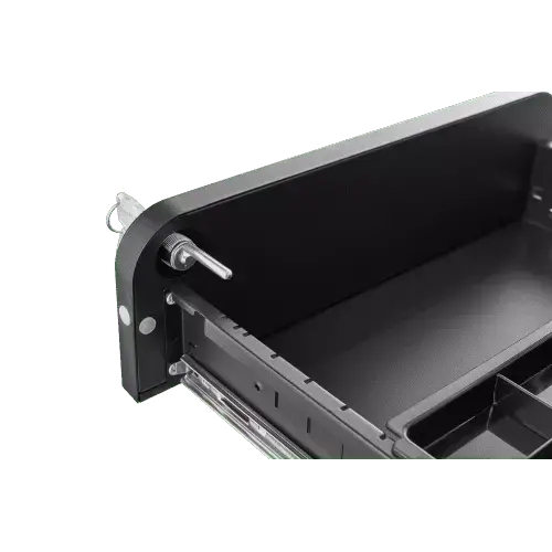 3 Drawer Mobile File Cabinet Under Desk Office Simple Style 5 Wheel Anti-Tilting Steel Black Onuobao