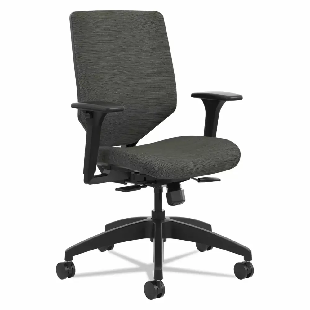 HON Solve Series Upholstered Back Task Chair Ink SVMU1ACLCO10 - Comfortable Office Chair