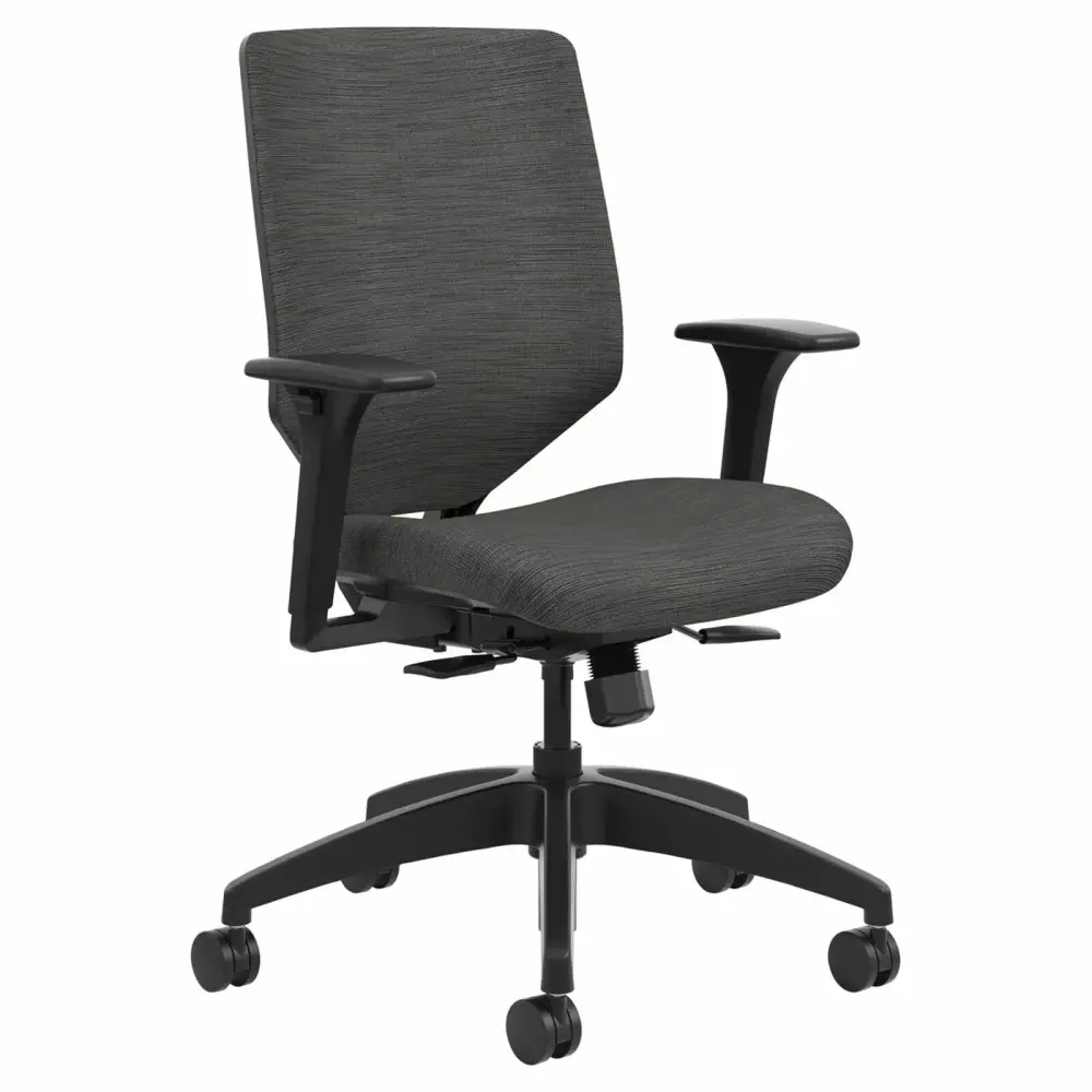 HON Solve Series Upholstered Back Task Chair Ink SVMU1ACLCO10 - Comfortable Office Chair