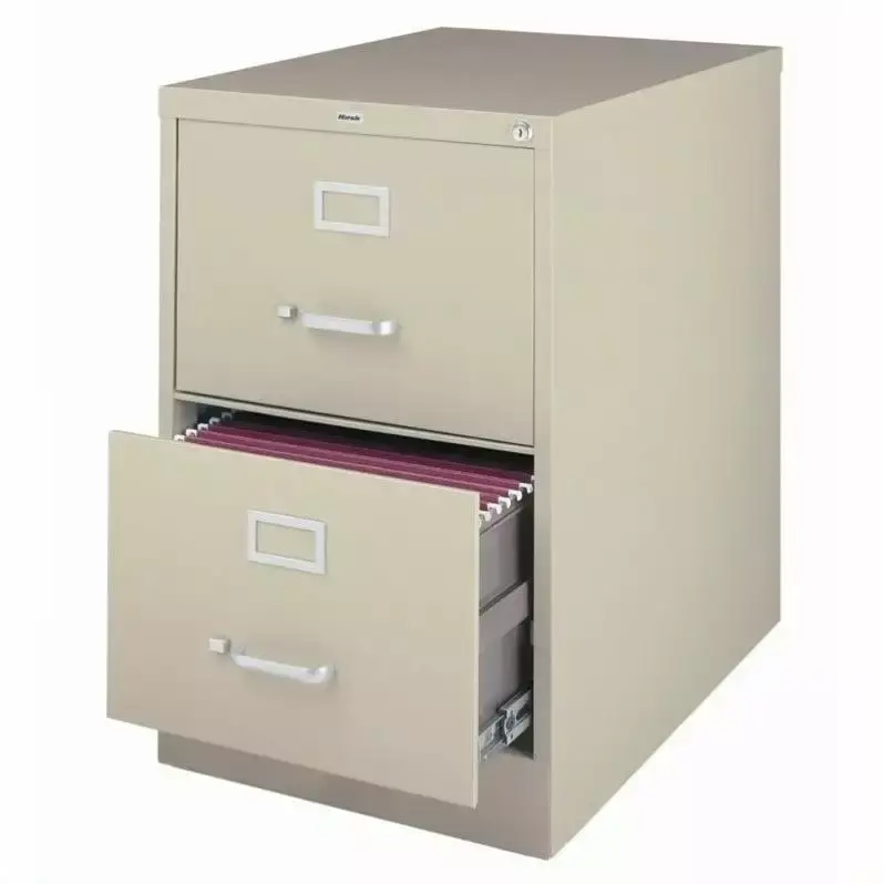 Value Pack 2 Drawer and 4 Drawer File Cabinet White and Putty Office Set Hirsh Industries