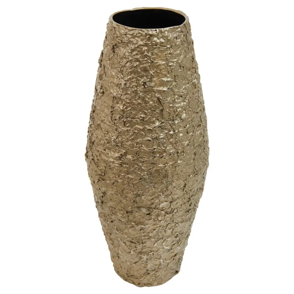 Akola Large Textured Metal Vase - Aurum