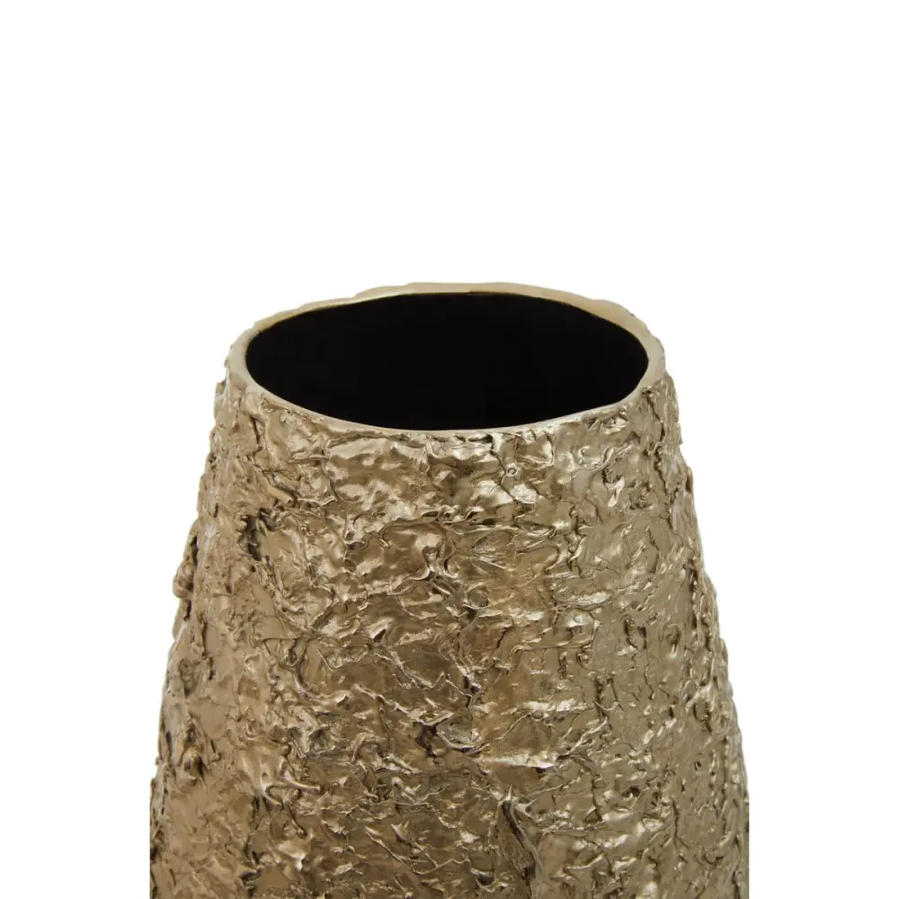 Akola Large Textured Metal Vase - Aurum
